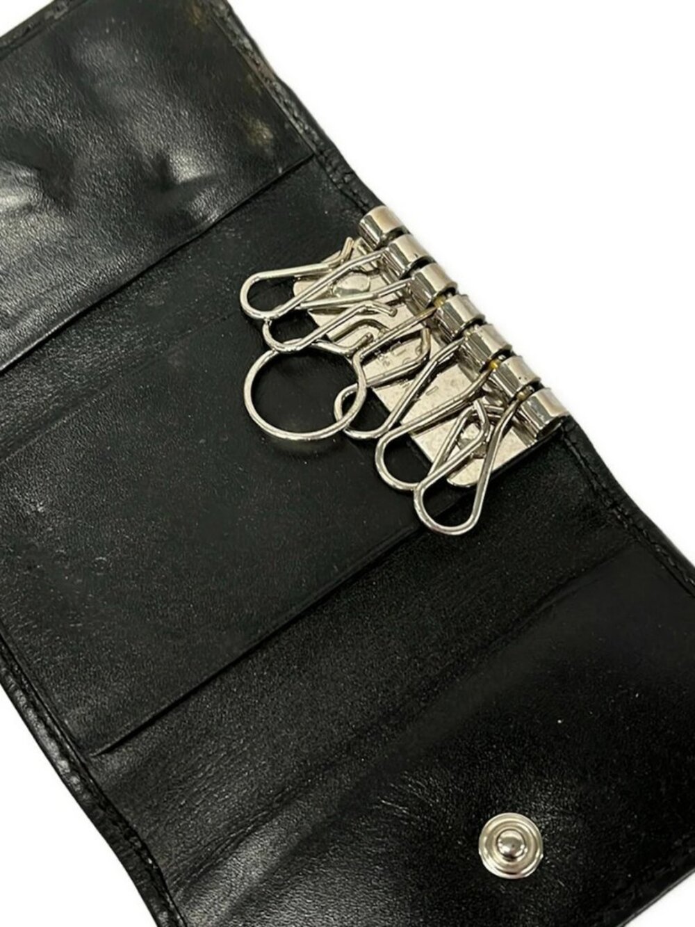 GUCCI Imprime 138093 Black PVC Leather Key Case - Picture 8 of 10